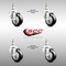 Service Caster 3 Inch 316SS Black Polyurethane Wheel Swivel 3/8 Inch Threaded Stem Caster Set SCC-SS316TS20S314-PPUB-BLK-381615-4 - alternate 4